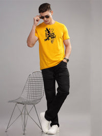 ADRO Men Typography Printed Applique T-shirt