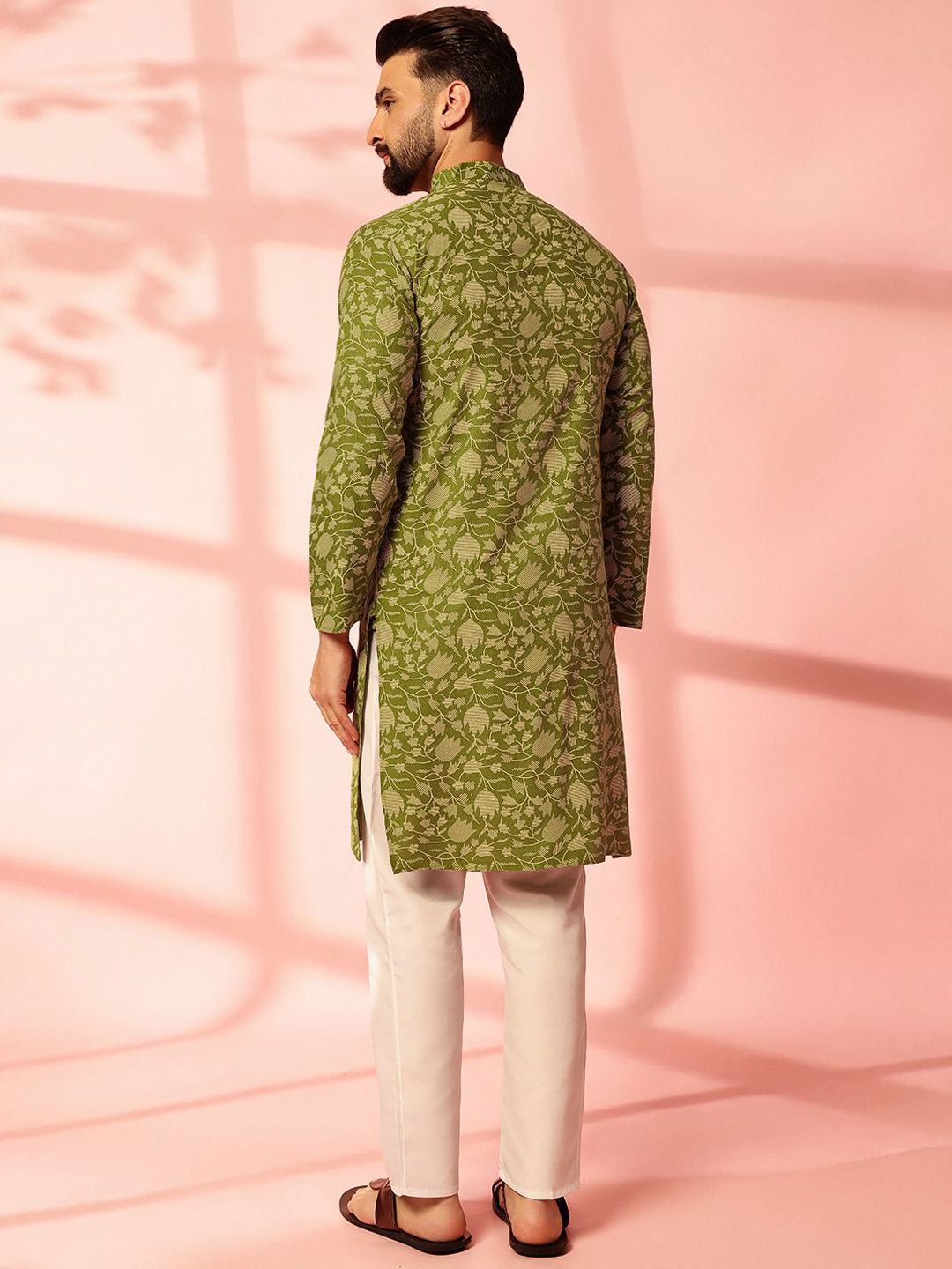 Anouk Men Floral Printed Regular Kurta with Pyjamas