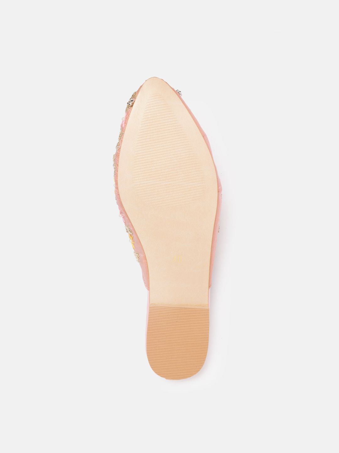 House of Pataudi Women Ethnic Embellished Mules