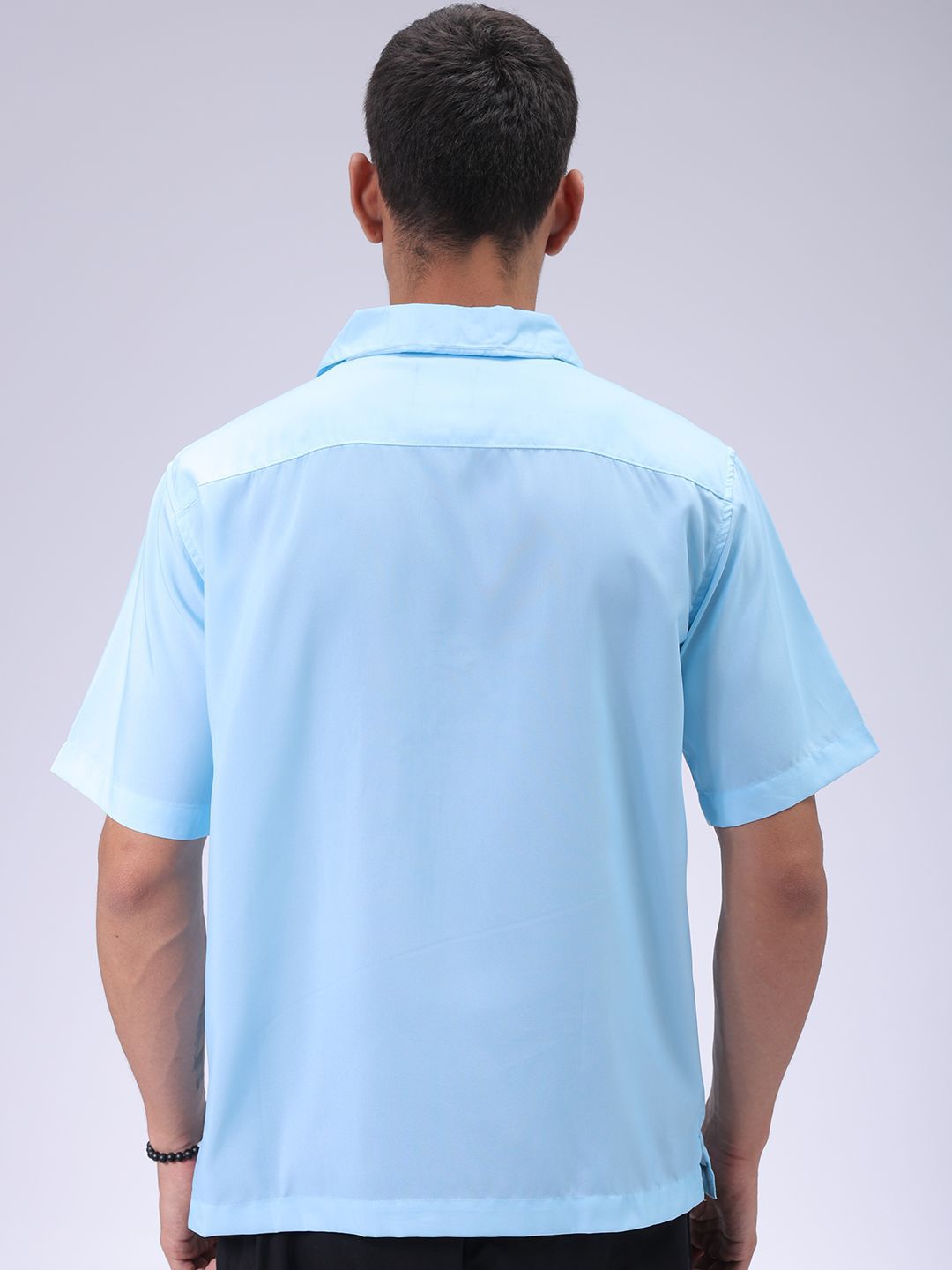 The Indian Garage Co Men Cuban Collar Graphic Printed Oversized Resortwear Shirt