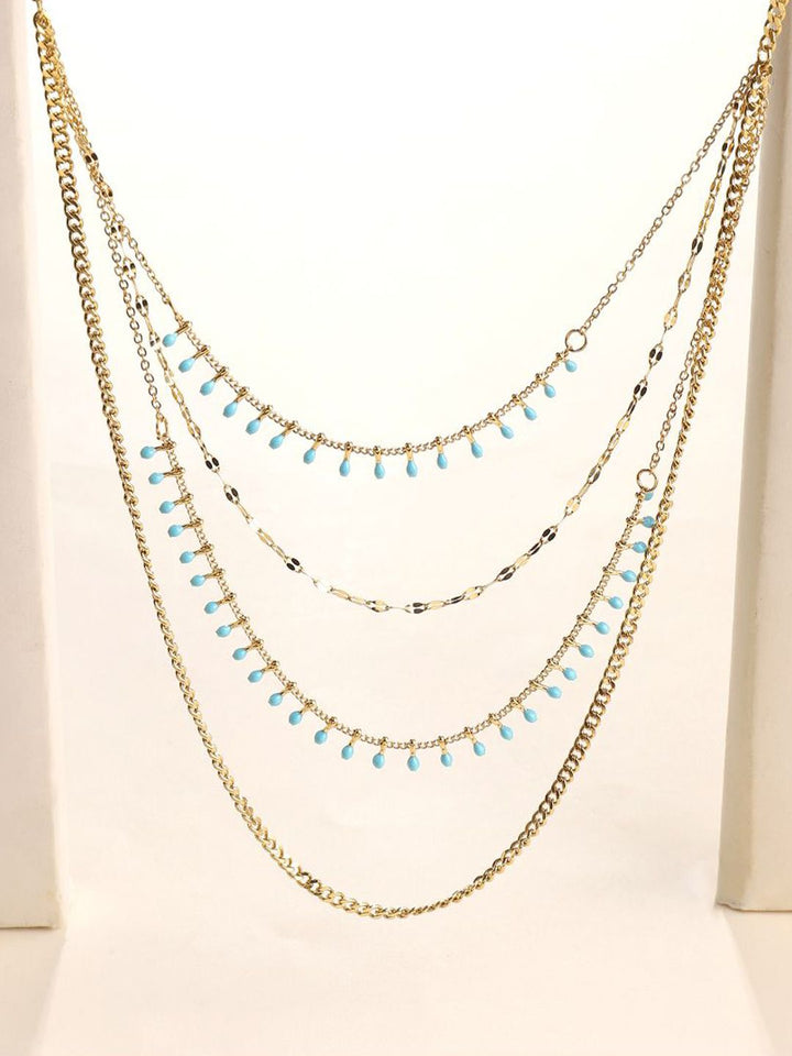Kalung keluli tahan karat berlapis masin