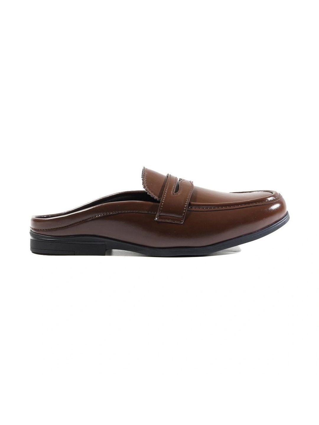 MONKSTORY Atelier 1930 Penny Loafer Mules - Cognac Brown