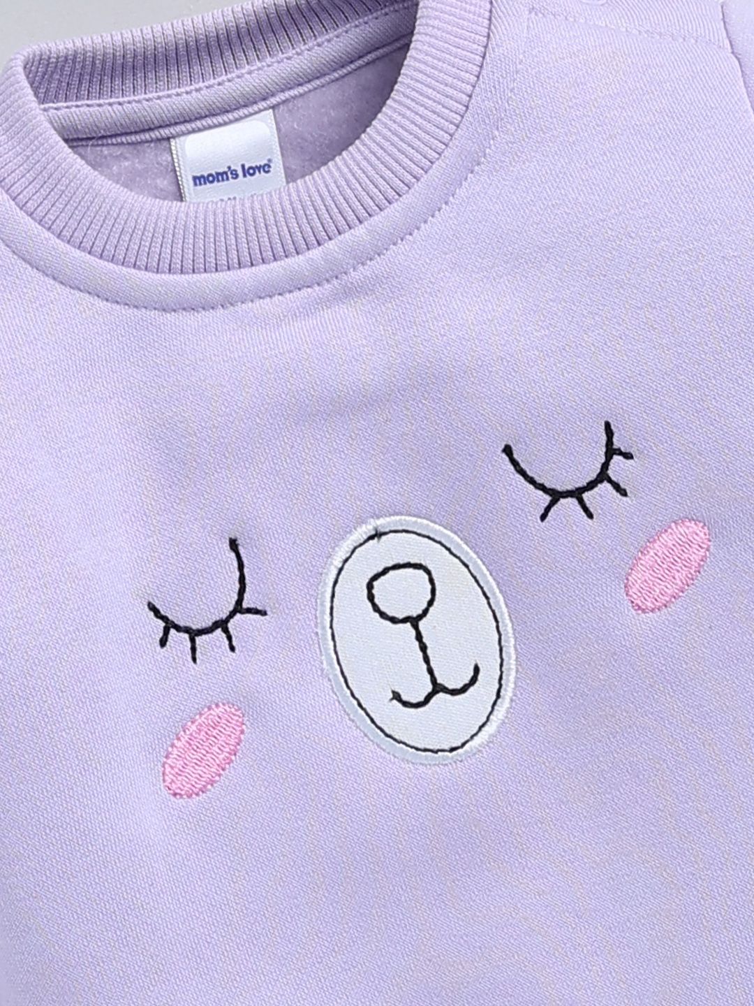 Moms Love Infant Girls Embroidered Pure Cotton Sweatshirt