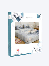 Myntra Elegant Homes Grey Floral 300 TC King Bedsheet with 2 Pillow Covers