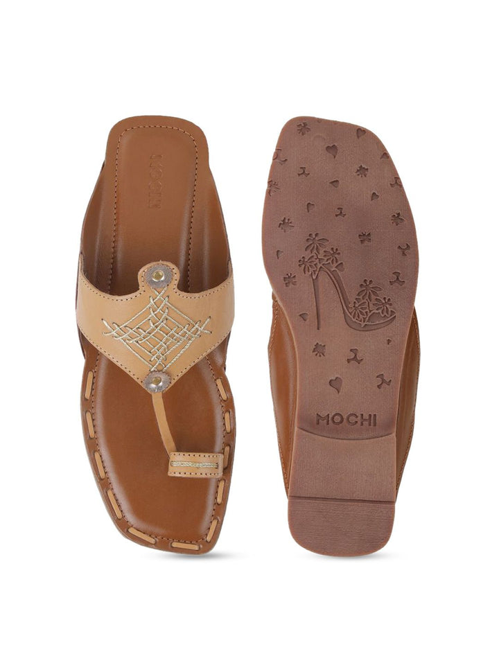 Mochi Embellished Leather Wedge with