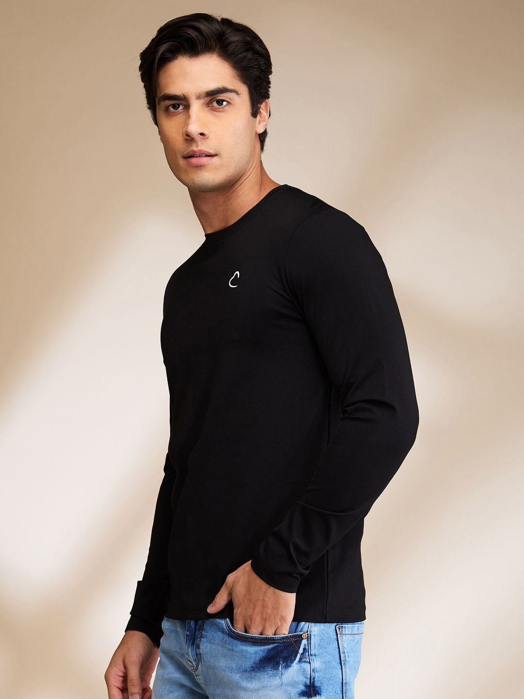 Being Human Men Solid Round Neck Cotton Slim Fit T-shirt