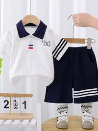 YK Kids Striped T-shirt With Shorts