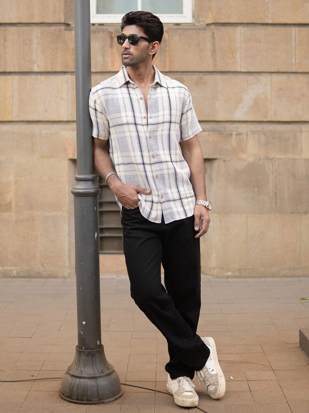 Powerlook Men Tartan Checks Checked Casual Shirt