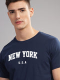 ADRO Men Typography Printed Applique T-shirt