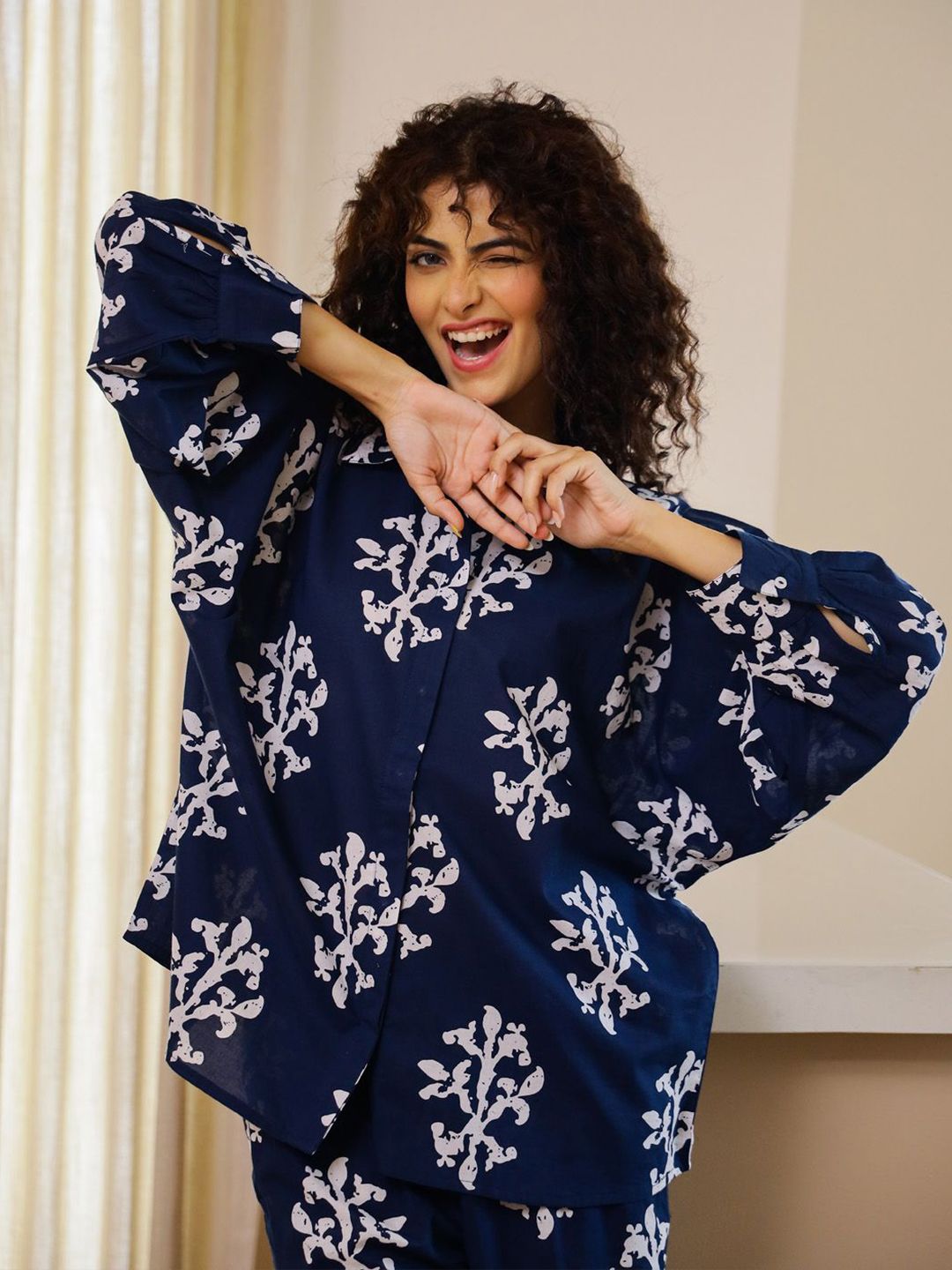 SANSKRUTIHOMES Women Printed Night suit