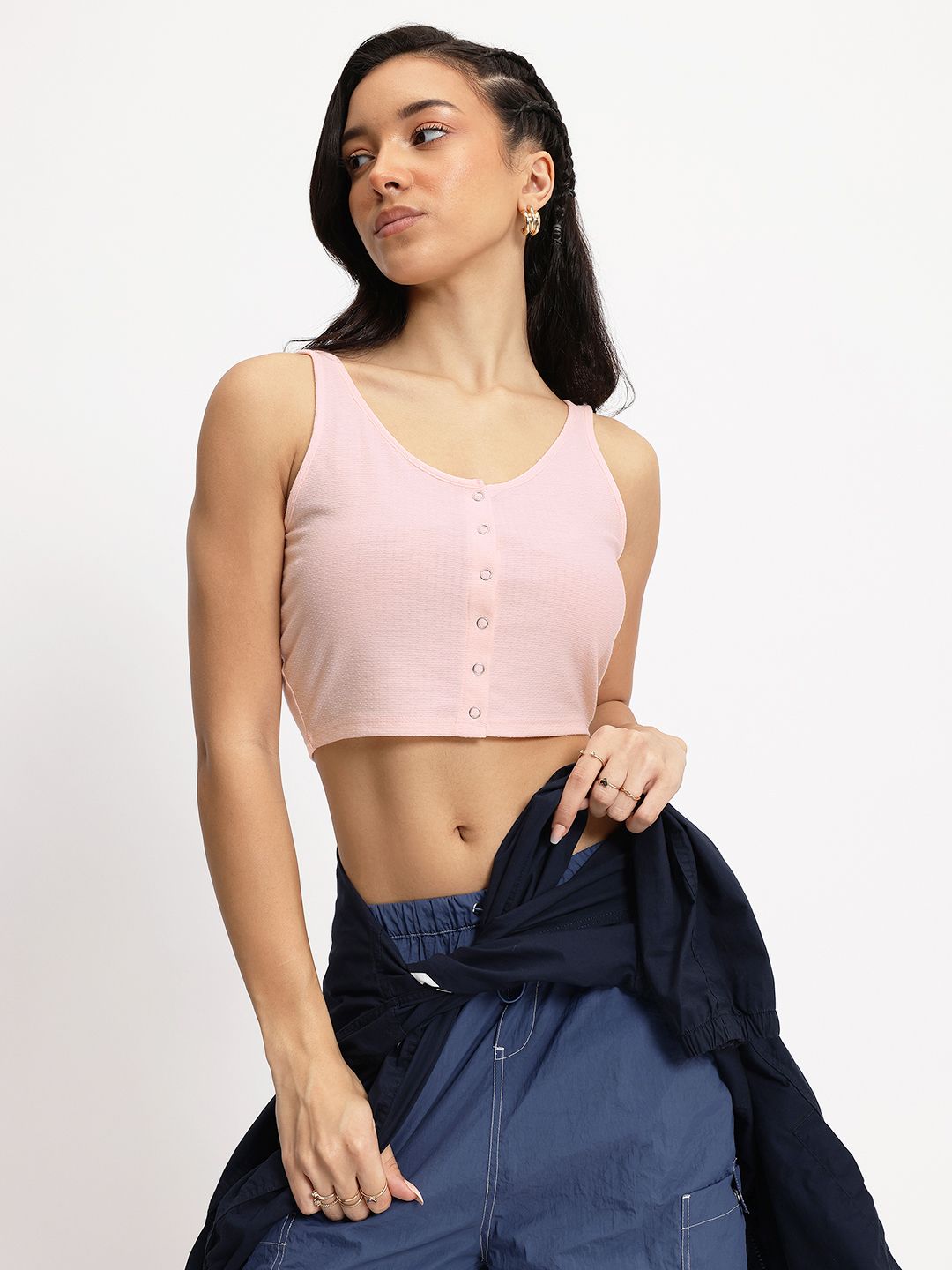 DressBerry Urban Texture Crop Top