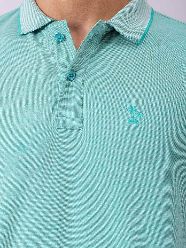 The Indian Garage Co Men Solid Polo Collar T-shirt