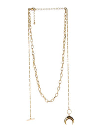 DressBerry Gold-Plated Layered Statement Necklace With Chain