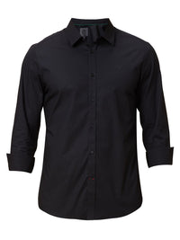 Being Human Men Classic Slim Fit Spread Collar Solid Cotton Casual Shirt