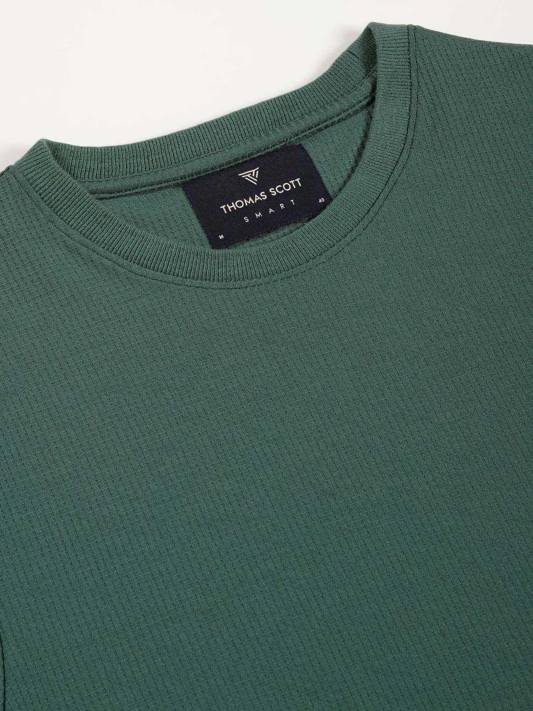 Thomas Scott Men Anti Odour Solid Round Neck T-Shirt