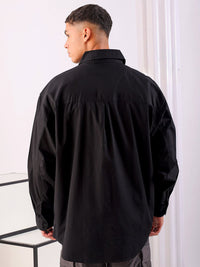 The Indian Garage Co Men Anime Printed Cotton Oversized Boxy Streetwear Shirt