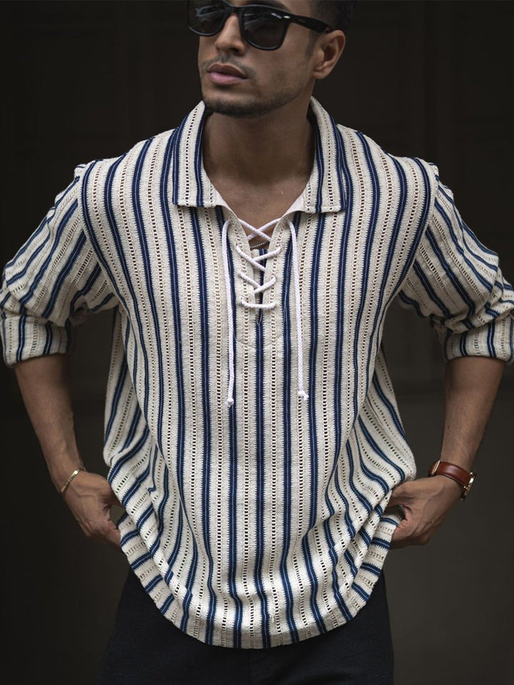 Powerlook Men Striped Spread Collar Casual Shirt