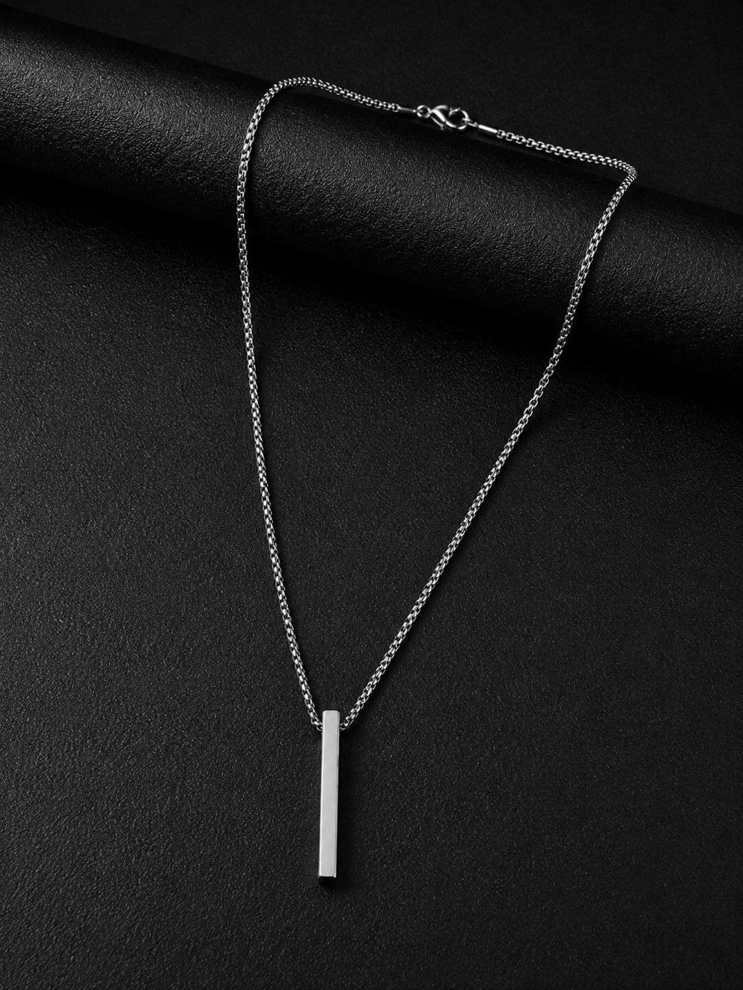 PANASH Men Brass Silver-Plated Necklace