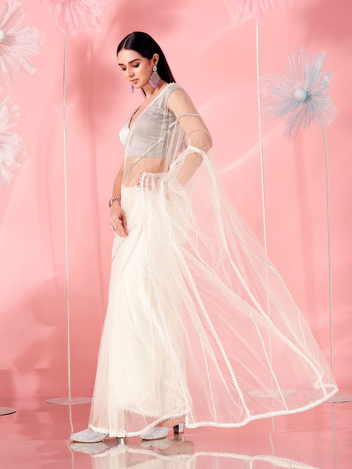 Tikhi Imli Embellished Beads and Stones Saree