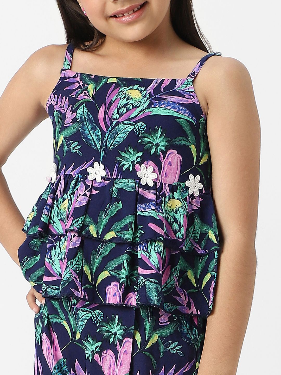 Nauti Nati Girls Printed Top with Palazzos