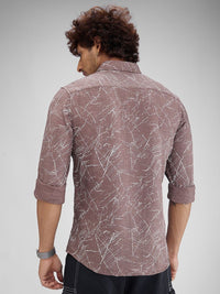 VASTRADO Men Classic Slim Fit Abstract Printed Casual Shirt