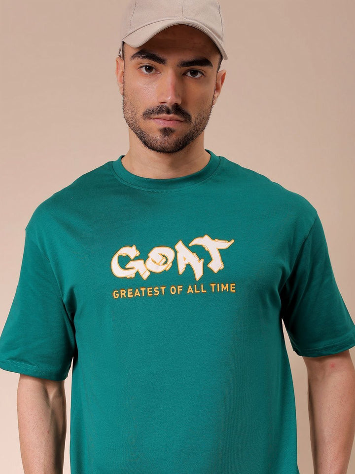 The Indian Garage Co Men Graphic Printed Round Neck Cotton Oversized T-shirt