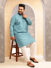 SOJANYA PLUS Floral Printed Mandarin Collar Straight Kurta
