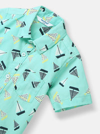 Nauti Nati Boys Printed Shirt with Shorts