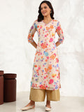 W Women Floral Printed Sequinned Kurta