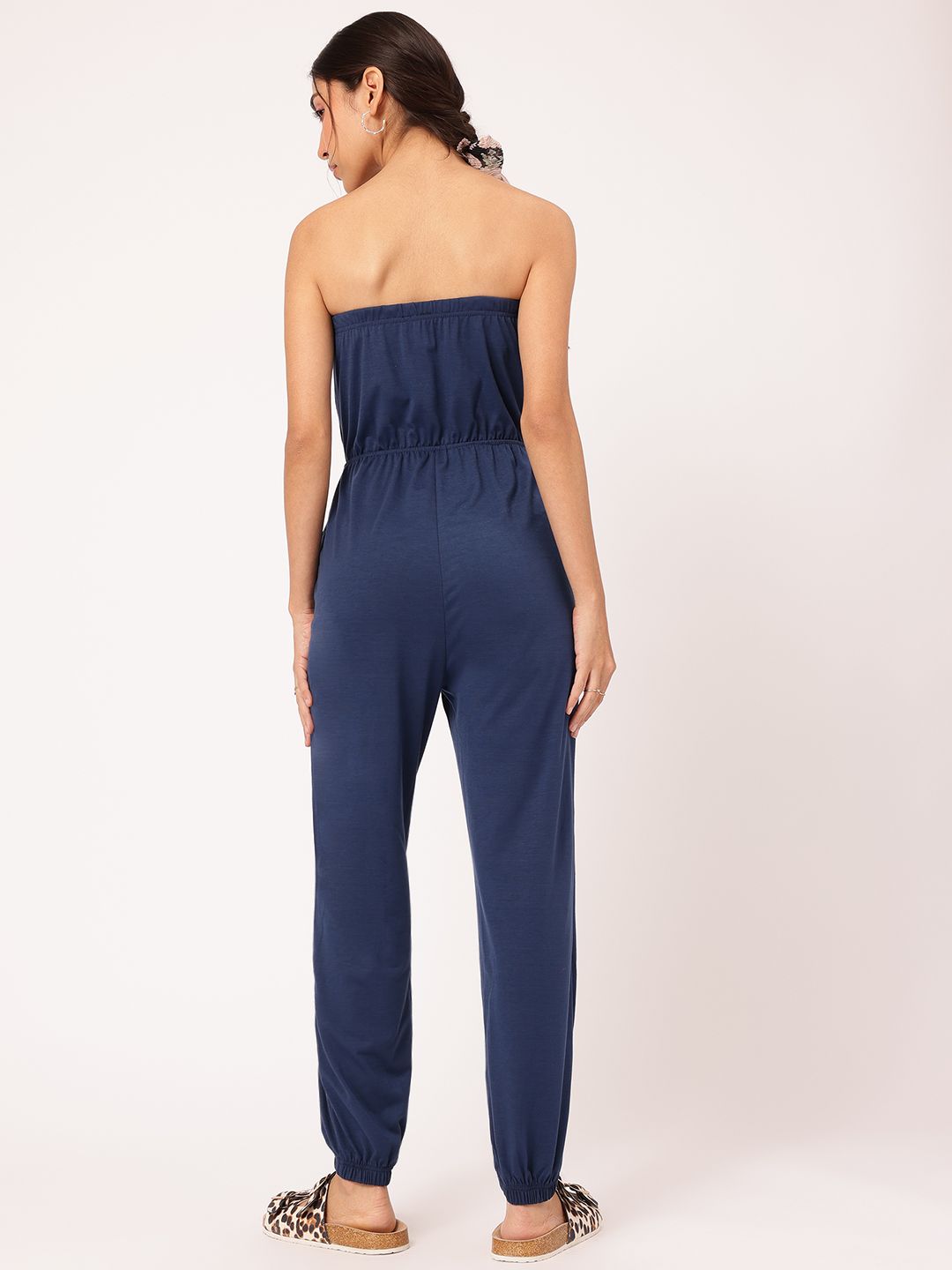 DressBerry Strapless Chic Vibes Waist Tie-Up Bandeau Jumpsuit