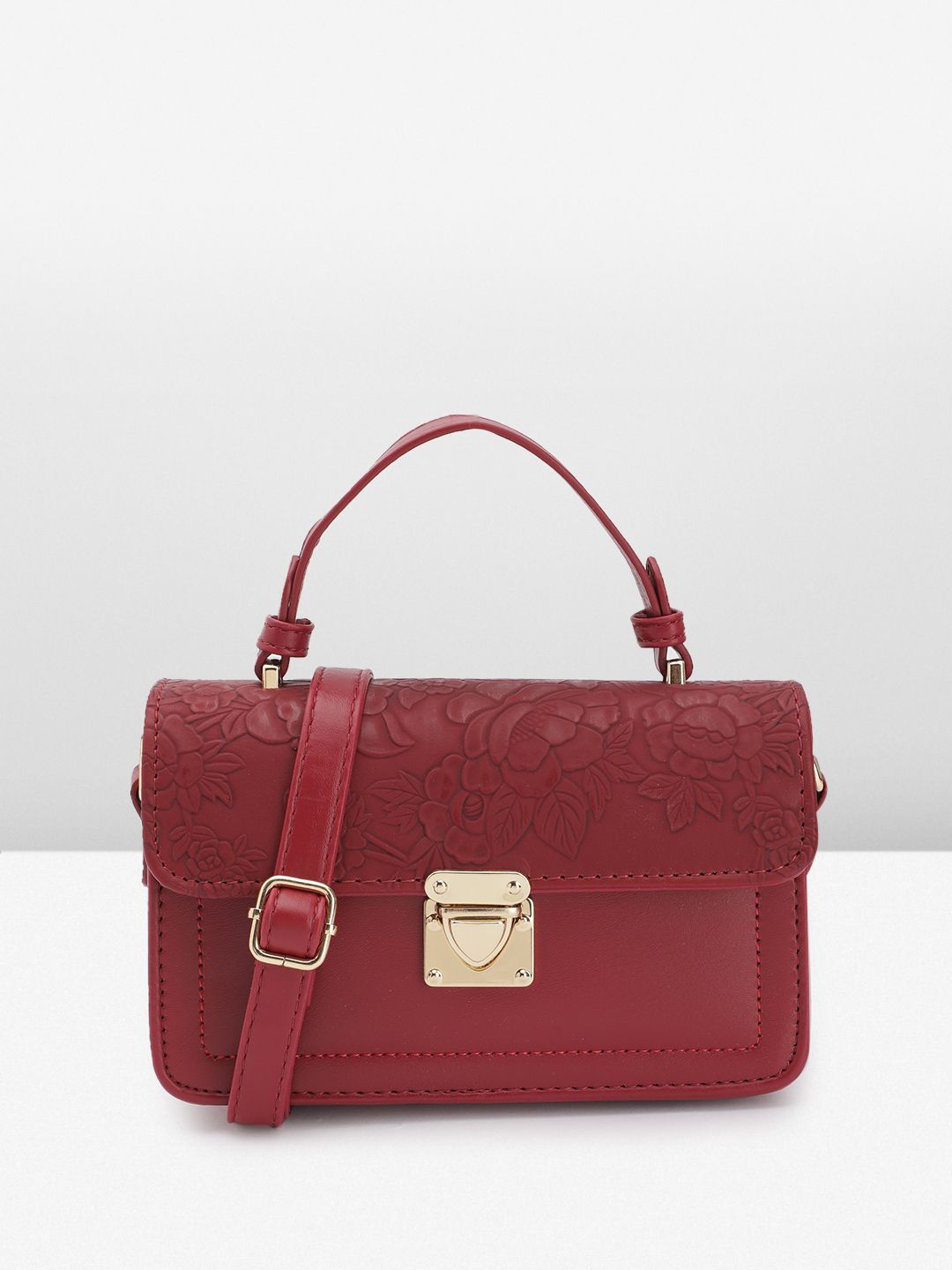 DressBerry Textured Structured Satchel