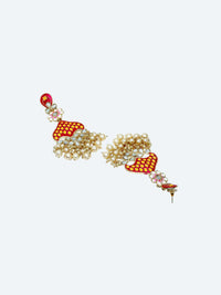 Anouk Gold Plated Cubic Zirconia Studded Contemporary Drop Earrings