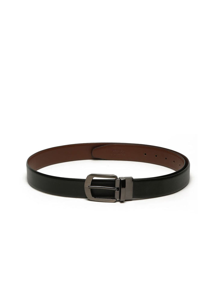 Teakwood Leathers Men Textured Leather Reversible Formal Belt