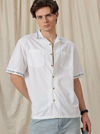 Baju Lengan Pendek Eszett Floral Chain Cotton