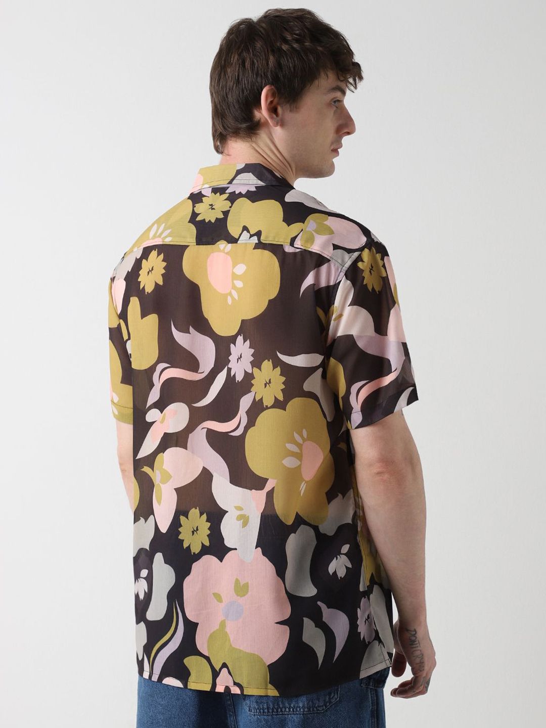 VASTRADO Men Classic Floral Printed Oversized Casual Shirt