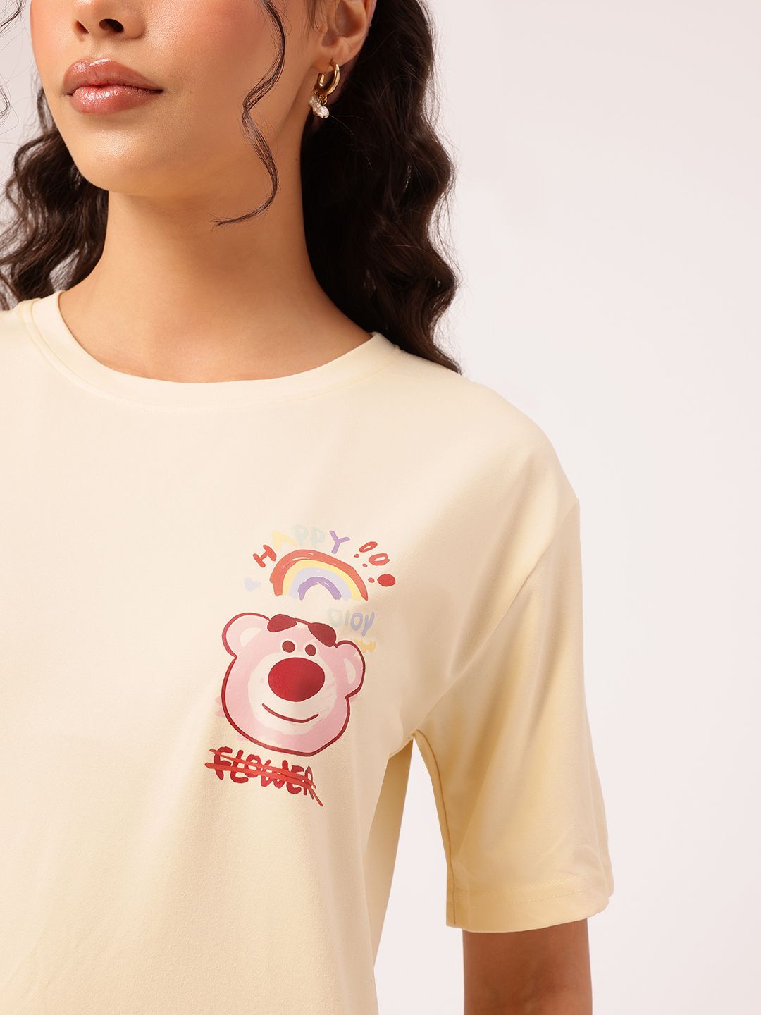DressBerry Bear-y Cute Drop-It Sleeves Graphic Tee