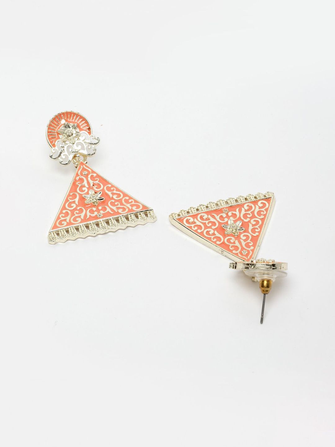 Anouk Gold Plated Cubic Zirconia Studded Contemporary Drop Earrings