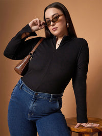 SASSAFRAS Curve Slit Sleeve Top