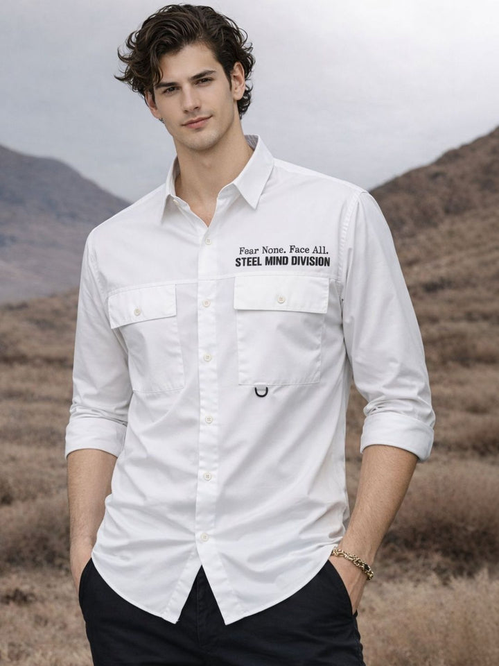 ADRO Classic Printed Cotton Twill Cargo Baju Kasual