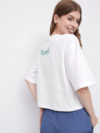 DressBerry The 90s Bloom Printed Boxy Crop T-shirt