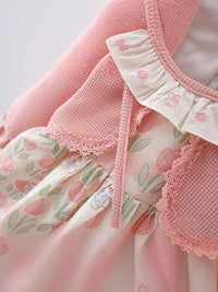 YK Floral Print Fit & Flare Dress