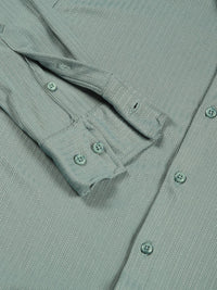 Thomas Scott 
Men Premium Slim Fit Vertical Stripes Textured Casual Shirt