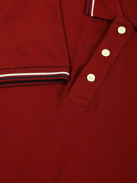 Thomas Scott Men Solid Polo Collar Cotton T-shirt