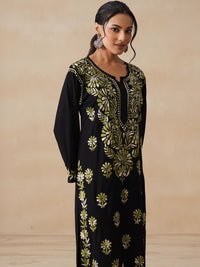 Set Seluar Kurta Motif Etnik Bersulam House of Chikankari