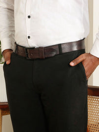 Teakwood Leathers Men Textured Leather Belt