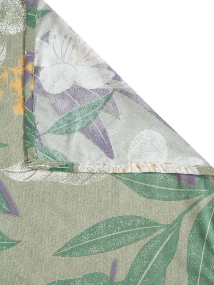 Cadar Bujang Aura Green & White Floral 300 TC dengan 1 Sarung Bantal