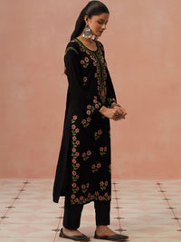 Rumah Wanita Chikankari Kerja Benang Sulam Bunga Kurta Bunga