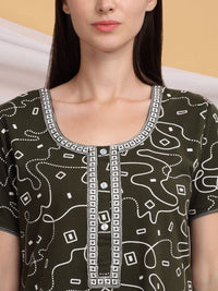 Sweet Dreams Printed Pure Cotton Maxi Nightdress