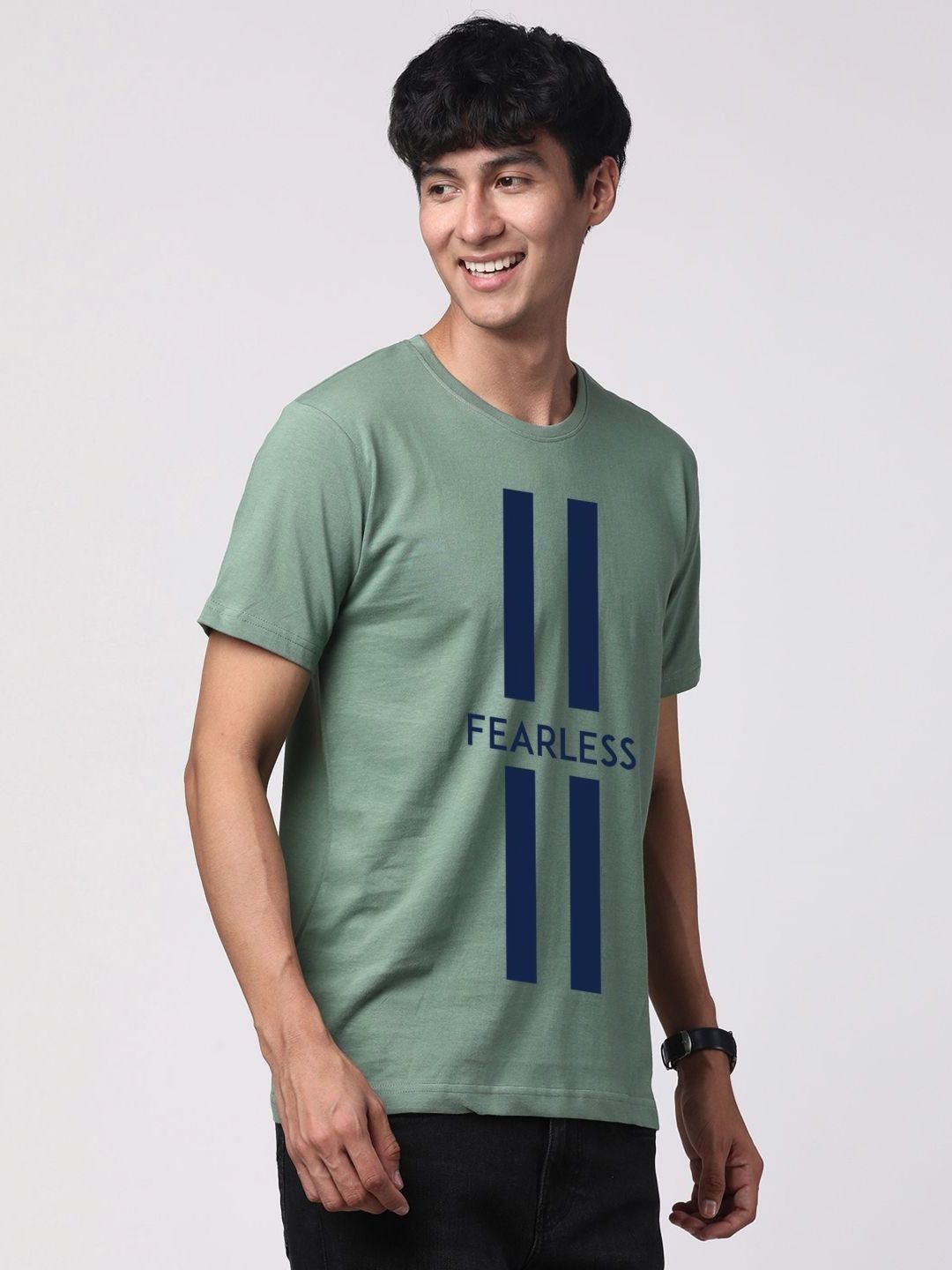 ADRO Men Typography Printed Cotton T-shirt