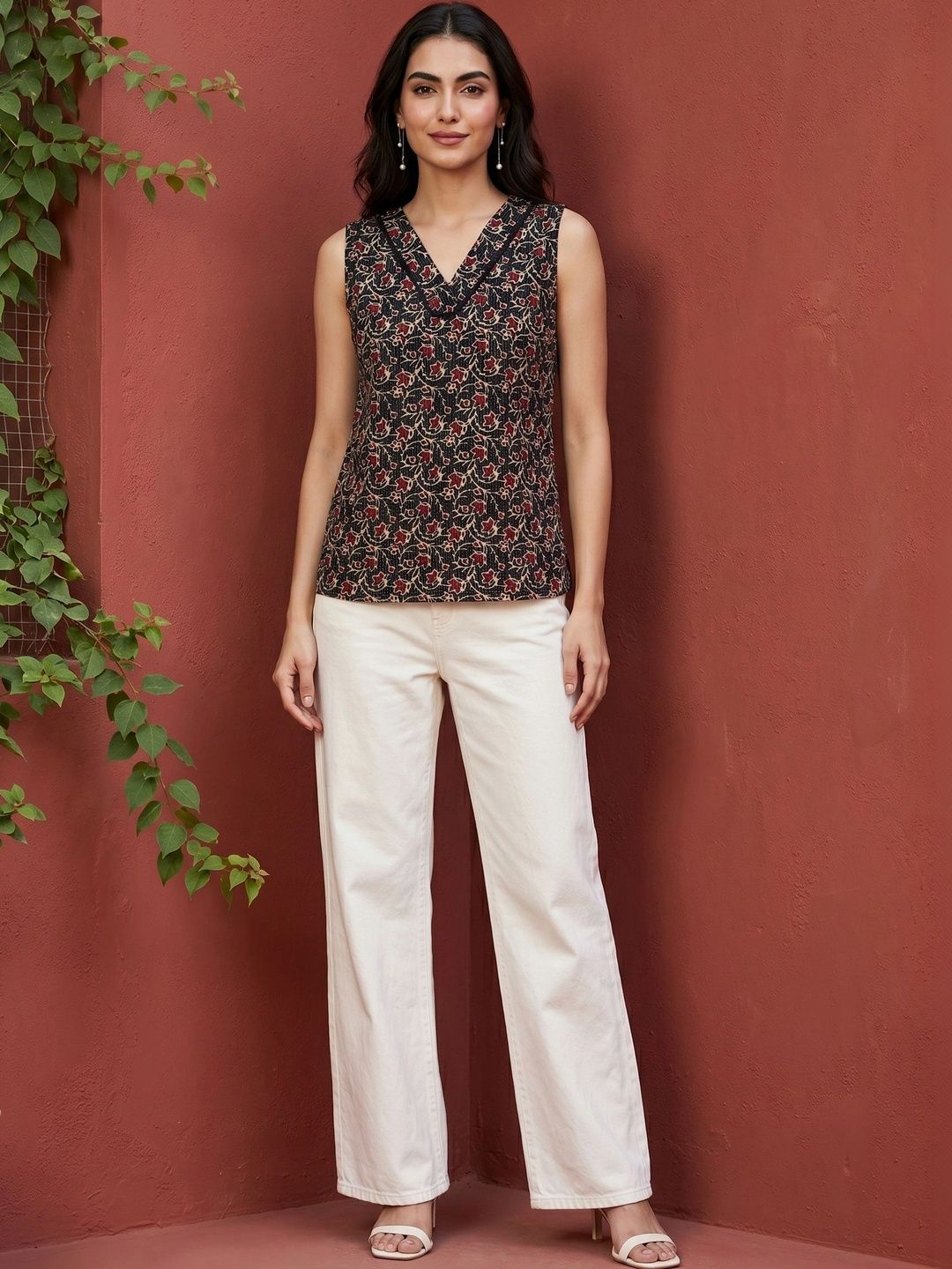 Mamicha Floral Print Top